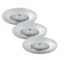 Briloner Leuchten 7204-038 LED Einbauleuchte, Einbaustrahler, LED Strahler, Spots, Deckenstrahler, Deckenspot, Lampen Wohnzimmer, led einbaustrahler 230v, Deckeneinbauleuchten, 5 Watt, 400 Lumen, Badezimmer / Bad geeignet IP44,