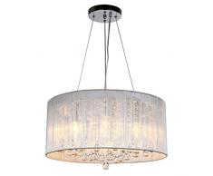 Modern Pendelleuchte K9 Kristall Dekoration Pendelampe Tuchkunst lampenschirm Kreative Deckenleuchte Schlafzimmer Hängelampe hochwertigem Innenbeleuchtung Dekoration leuchtung Φ45*32cm