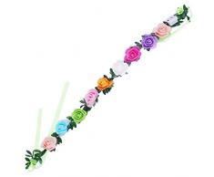 Kranz Lichterkette Bunte Led Blumenkranz Stirnband Steigung Festival Hochzeit Kranz Blumengirlande Fluoreszierende Girlande Weihnachten Nacht Licht Party Romantische Deko