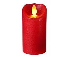 Star LED-WachskerzeGlow Flame, flackernde Flamme, batterie betrieben, Timer Sichtkarton, 10 x 5,5 cm, rot 068-82