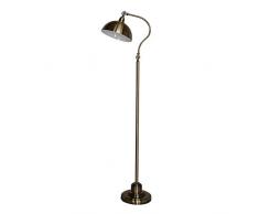 Retro Bronze Stehleuchte Verstellbare Lampenschirm Eisen Antik Vintage Steh-lampe Landhaus Schlafzimmer Wohnzimmer Raum Dekor Dachboden Haus Boden Säule Leuchte E27 (H155CM×φ25CM)