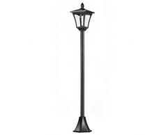 Outsunny Solar Gartenlaterne Laterne Wegleuchte mit LED 40 Lumen Schwarz 18 x 18 x 160cm