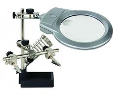 Velleman 167008 Dritte Hand mit Lupe, LED-Lampe und Lötkolbenständer