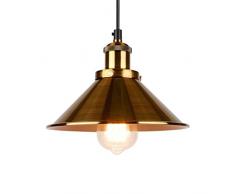 Jahrgang Industrielle Hängendes Licht, Retro Rustikal 1-Light Schmiedeeisen Hängende Deckenleuchte Beleuchtungskörper, Kücheninsel Esszimmer Pendelleuchte,Dia22cmgold