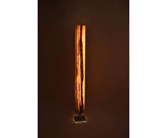 Holzlampe, Stehlampe aus Amberbaum, Echtholzfurnier, LED mit Touch- und Dimmfunktion, Designunikate die Atmosphäre mit Licht schaffen