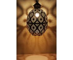 MAADES Orientalische Lampe Pendelleuchte Gold Afzal 39cm E27 Lampenfassung | Marokkanische Design Hängeleuchte Leuchte | Orient Lampen für Wohnzimmer, Küche oder Hängend über den Esstisch