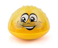 PLXX Led Badespielzeug Spray Wasserlampe rotierend mit Duschbecken Kinderspielzeug Kinder Kleinkind Schwimmen Party Bad Glühspielzeug, gelb-hell