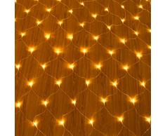 FAPROL Lichterketten Weihnachtsbeleuchtung Baum Warmweiß Garten Außen wasserdichte Lichternetz Wand Dach Dekor Zum Geburtstag 6x4m