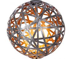 Dehner Solar-Kugelleuchte Malabo, warmweiß, Ø 40 cm, Metall/Kunststoff, Silber/Kupfer 