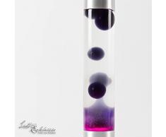 Tolle Lavalampe Yvonne mit lila / violettem Wachs und teil-transparenter Flüssigkeit / 38cm hoch / mit Kabelschalter / inklusive Leuchtmittel / Lavaleuchte