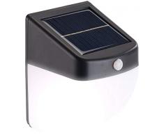 Lunartec LED Lampe: LED-Solar-Wandleuchte mit PIR-Bewegungsmelder, 30 Lumen, 1 Watt, IP44 (Balkon Solar-Beleuchtung)