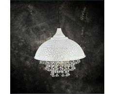 BAYCHEER Industrie Kristall Kronleuchter Hängeleuchter Vintage Stile Retro Lampe (Weiß)
