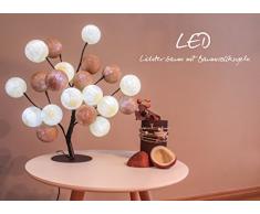 CREATIVECOTTON LED Baum mit Cotton Balls, innen - Lichterbaum inkl. Timer und Dimmer (Lounge)