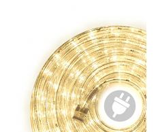 40m 960 LED Lichtschlauch Lichterschlauch warm weiß Innen- und Außenbereich energiesparende Leucht-Dekoration für Garten Fest Weihnachten Hochzeit Feier