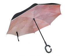 Alice Eva Umgekehrter Regenschirm-Einklebebuch-Beschaffenheits-Papierlicht Boke-Entwurfs-Regenschirme Umgekehrter faltender Regenschirm Großer gerader Regenschirm