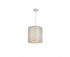 KEBY Hängeleuchte Schmiedeeisen, hohl, Vintage-Stil, Eisendraht, Kronleuchter, Industrie-Deckenlampen, Käfig, Hängelampe für Küche, Wohnzimmer, Esszimmer Klassisch weiß