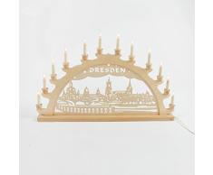 Holz-Schwibbogen Lichterbogen Dresden Canalettoblick - 50 cm oder 70 cm Breite - (70 cm)