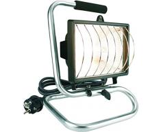 Smartwares Halogenfluter, Tragbarer Halogenstrahler HL400S, 400 Watt, IP54, silber