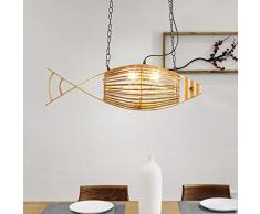 Bambus Kunst-Leuchter E27 Rattanleuchten Retro Rattan Bambus Decke Kronleuchter Höhenverstellbar Kreative Wohnzimmer Restaurant Teestube Bar Cafe Hotel Rattan Pendelleuchte Bambus Weben Lampenschirm