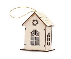 Weihnachtsbeleuchtung Holz Hängeleuchte Deko Lampe Laterne Lampe Fee Tischlampe LED Innenbeleuchtung Batterie LED Weihnachtsbaum Beleuchtung Außen B18*H44cm Typ 1 Digitare 5