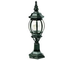 Casa Padrino Jugendstil Gartenleuchte 16 x 16 x H. 58 cm Außen Stehleuchte - Gartenlaterne - Wegeleuchte - Garten Terrassen Wege Einfahrt Beleuchtung, Farbe:grün
