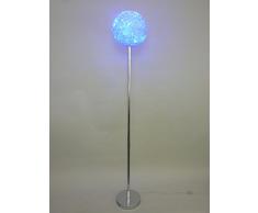 moderne Halogen und LED Stehleuchte Alissa D 40 cm Alu Draht Aluminium Kugelleuchte Standlampe Dekoleuchte