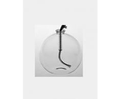 Öllampe runde Glasölampe aus klarem Glas zum hinstellen Tischlampe mundgeblasenes Kristallglas Durchmesser ca. 6 cm Höhe ca 5,6 cm Oberstdorfer Glashütte
