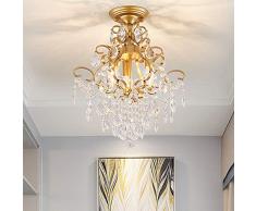 Mode Europäischen Korridor Treppen Hotel Lobby Moderne Wohnzimmer Schlafzimmer Kronleuchter Luxus Gold Kristall Fringe Deckenleuchte 38x38x40cm Schön