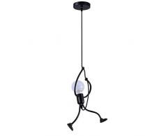 Goeco Pendelleuchte Schwarz Vintage LED Deckenleuchte- E27 Eisen Kronleuchter Modern Cartoon H?ngeleuchte für Kinder Schlafzimmer Wohnzimmer Foyer Küche - Lampe nicht Enthalten