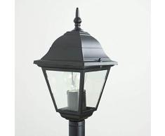 Außen Stehlampe Schwarz Laterne wetterfest E27 105cm hoch Rustikal Wegeleuchte Garten Einfahrt Hof