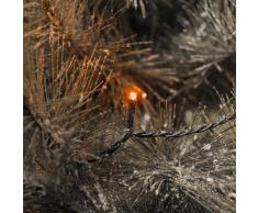 Konstsmide 3610-850 Micro LED Lichterkette / für Außen (IP44) / 24V Außentrafo / 40 orange Dioden / schwarzes Kabel
