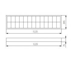 2x36W Büroleuchte/Aufbauleuchte mit EVG, Aufbaurasterleuchte,Leuchte