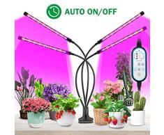 Pflanzenlampe 36W 96LED, Lovebay 4 Heads Pflanzenlicht, LED VOLLSPEKTRUM Wachsen licht für Zimmerpflanzen mit Zeitschaltuhr, 3 Arten von Modus, 10 Lichtstärken, Grow Lampe für Gartenarbeit Bonsais