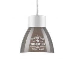 Pendel-Leuchte Decken-Leuchte 1 x LORI Grau 1-Flammig, E27 Fassung, Sknadinavischer Stil, Deckenleuchte, Deckenlampe, Kronleuchter aus Stahl - ohne Leuchtmittel