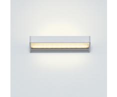 Serien SML LED Wandfluter Medium, aluminium eloxiert Diffusor Raster LED 3000K 23W 1700lm 22 cm