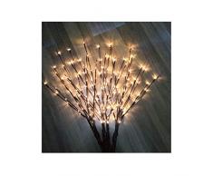 Baum LED Licht Lichterkette Kupferdraht Leuchtzweig Dekoration Lichter Zweig Indoor Outdoor Lichterbaum Weihnachten Beleuchtung mit 100 Lichts, warmes weißes Licht