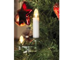 Konstsmide 2010-010 LED Baumkette mit Topbirnen / für Innen (IP20) / 230V Innen / teilbarer Stecker / 16 warm weiÃe Dioden / grünes Kabel