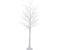 MYALQ Dekorative LED Lichterbaum mit 152 Warm-Weißen Lichtern Beleuchtet 180 cm Hoch, die Lichterzweige sind Flexibel, mit Schalter, Weiß,M