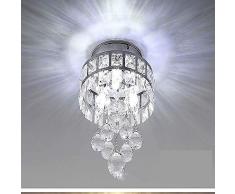 Moderne Kristall Kronleuchter Mit 3 Leuchten Pendelleuchte Mit Kristalltropfen White Light/Warmes Licht, Leuchte Decke Für Esszimmer, Schlafzimmer, Wohnzimmer,Whitelight