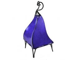 Orientalische Lampe Stehlampe marokkanische Hennalampe Lederlampe Tischleuchte Stehleuchte Orient Mellah einfarbig 40 cm Color Lila