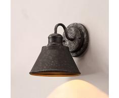 & Wandleuchten Wandlampe Schlafzimmer Nachtwandlampe Land Vintage-LED Wandlampe Gang Schmiedeeisen Wandlampe