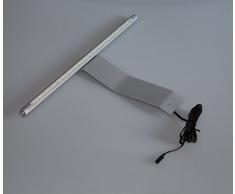 LED Aufbauleuchte Schrankleuchte / Art. 2085-0 / Lichtfarbe warm weiß mit Kabel und Steckverbindung Spiegellampe Schrankleuchte Möbelleuchte Aufbaulampe Alu