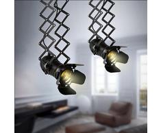 2x Retro Industrielle Wandleuchte Schwarz Strahler, MOTENT Vintage Stil Spot Deckenleuchte Schienensystem Wandbeleuchtung Werk Lampe für Flur Pub Bar Café Laden Salon Restaurant Schlafzimmer