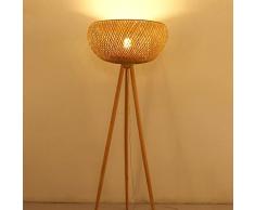 $stehlampe Bambus Rattan Stehleuchte, Study Schlafzimmer Wohnzimmer Einfache Lampen High 167CM (Farbe : A)