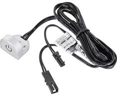 12V MINI-AMP - Verlängerungs-Kabel 2m mit Aufbau-Touchschalter Touchdimmer 36W - Eckmontage - silber