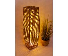 Rattan Dekolampe 125 mirco LEDS in Warm Weiß Stehlampe Windlicht IN & Outdoor Nachtlicht Effektlampe