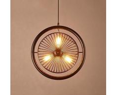 Nologo YIJIUE Vintage Pendelleuchte Retro Industrie Fan hängenden Kronleuchter American Country Bar Studie Personality Kreative Loft Schmiedeeisen Decken-Leuchten Pendelleuchte Retro Licht Leuch