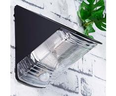 Luminea LED-Wandlampe: LED Solar-Wandleuchte, 2X LED, IP44, PIR-Sensor, schwarz (LED-Solar-Außenlampe, tagesweiß)
