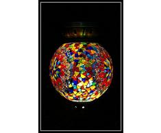 Mosaiklampe Mosaik - Hängelampe XL orientalische lampe Deckenlampe Bunt Samarkand-Lights