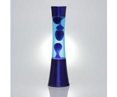 LavalampeRingo in Blau 39cm groß Stimmungslicht für Innen Schlafzimmer Wohnzimmer E14 40W Leuchtmittel inklusive mit Schalter Retro Leuchte